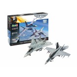 KIT PARA MONTAR REVELL MOVIE SET AVIÃO TOP GUN MAVERICK 2 KITS NA ESCALA 1/72 NÍVEL 4 208 PEÇAS COMPLETO COM TINTAS COLA E PINCEL REV 05677